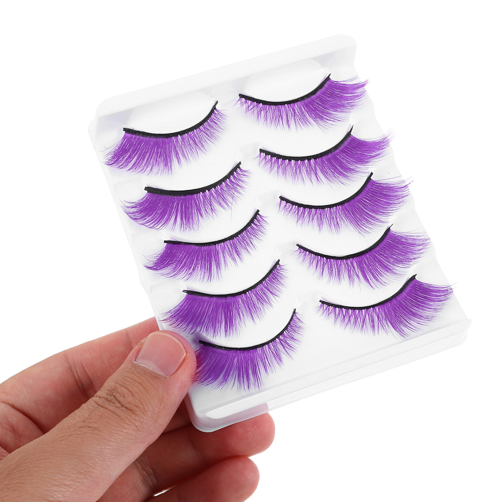 Eyelash Extension Japanese Style - 5Pairs Japanese Style Colored False Eyelashes