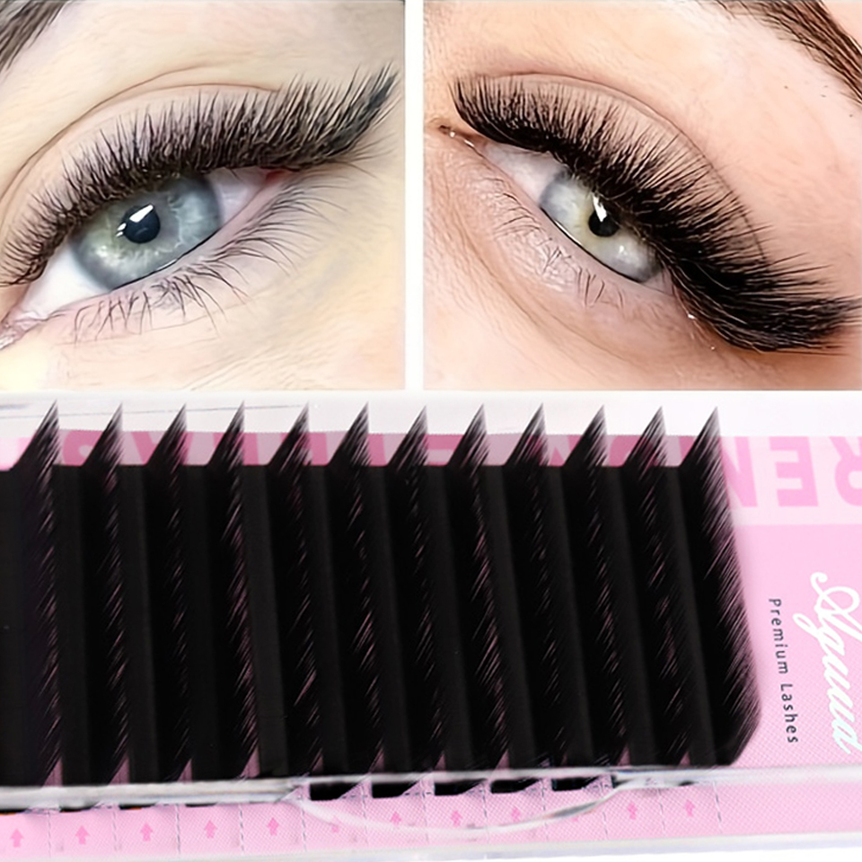 Eyelash Extension Korean - Aguud Soft Natural Matte Black False