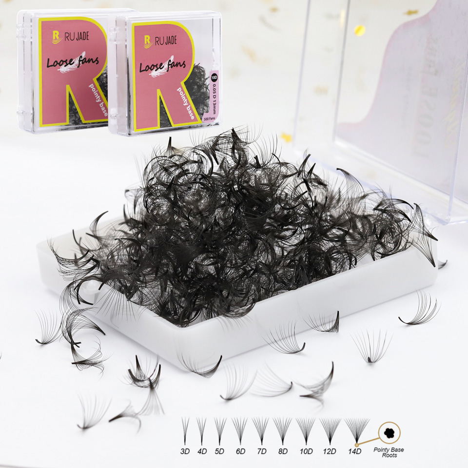 Eyelash Extension Review - RUJADE Thin Pointy Base Premade Volume