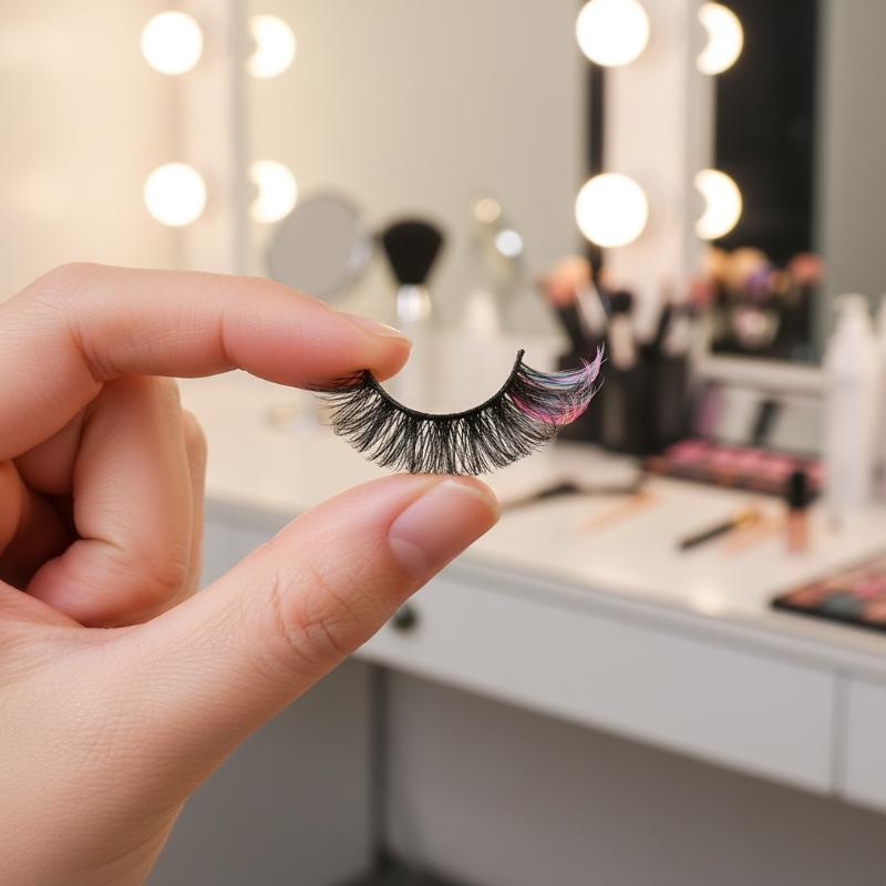 Lashes Eyelash Extension - 7 Pairs Colorful False Eyelashes 3D