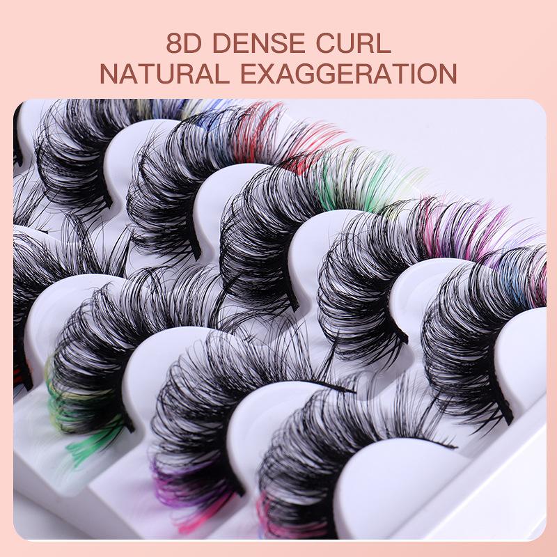 7 Pairs Colorful False Eyelash – обзор и цена Eyelash Extension Volume Lashes