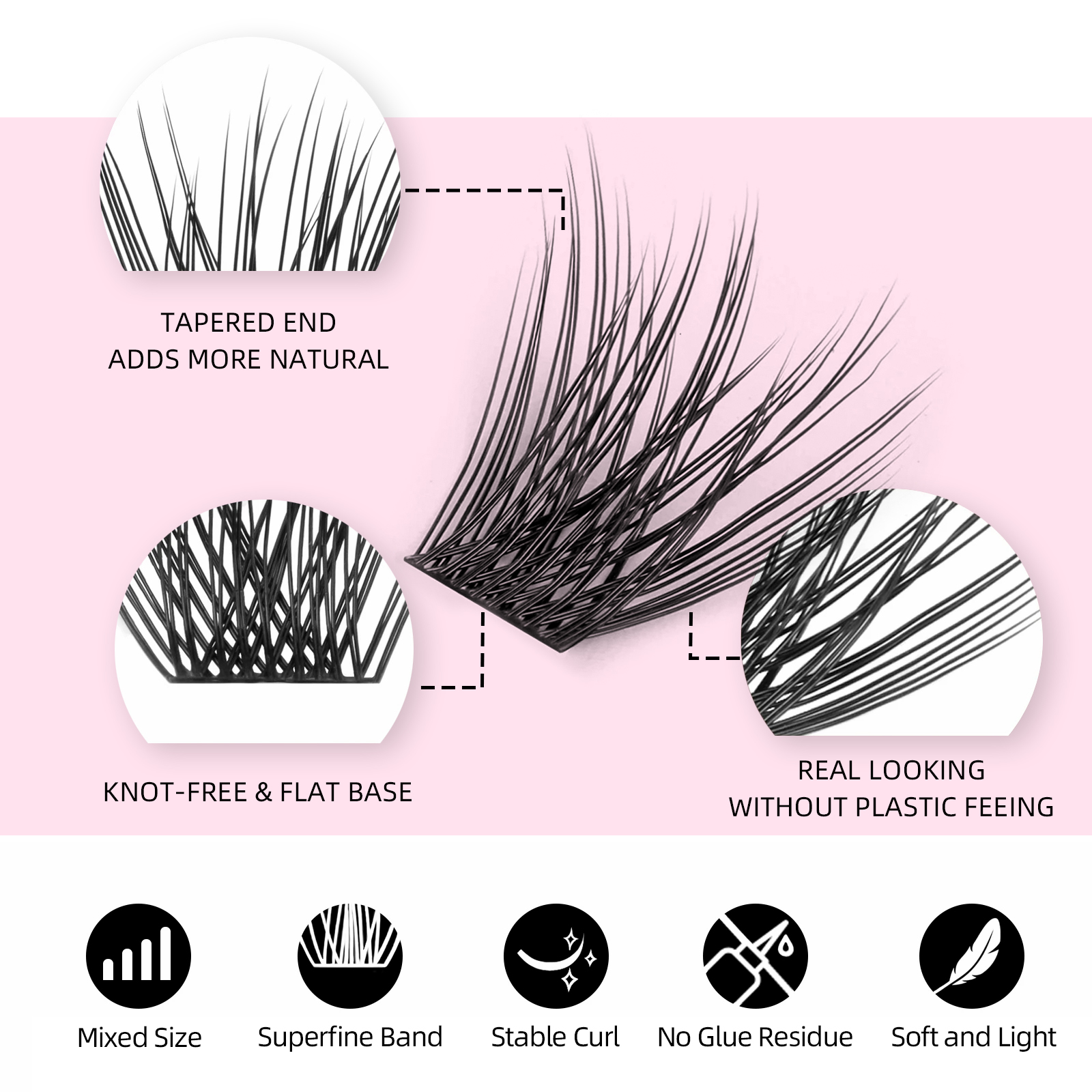 144 pcs DIY Cluster Segmented  – обзор и цена Eyelash Extension Review