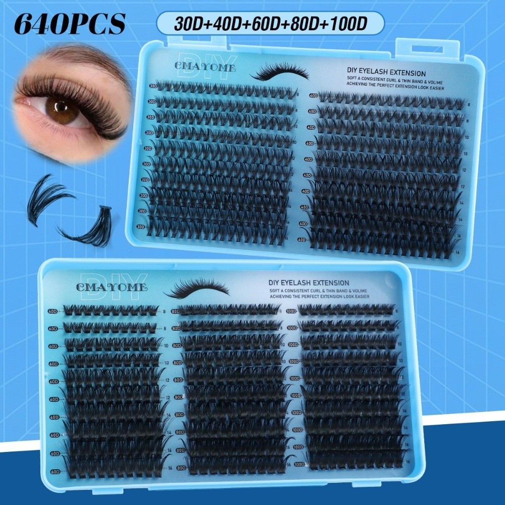 640Pcs 8-16mm Length False Eye – обзор и цена Eyelash Extension Volume Lashes