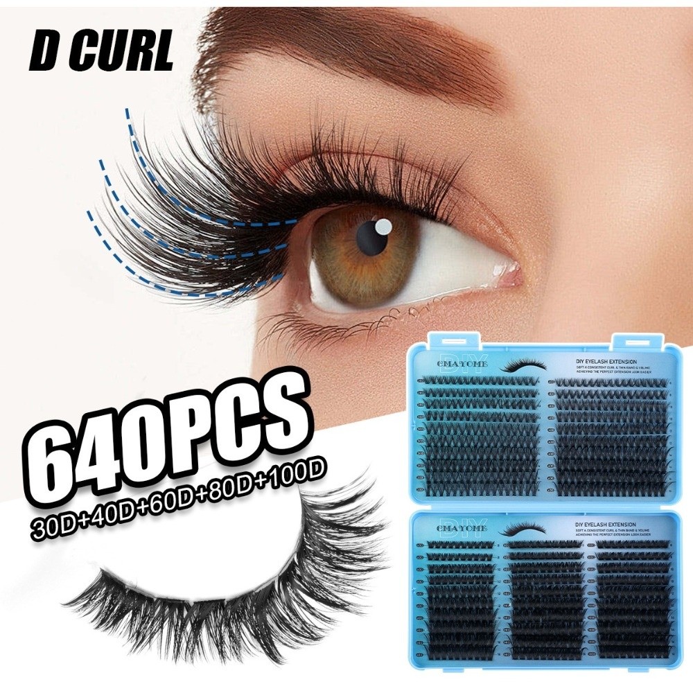 640Pcs 8-16mm Length False Eye – обзор и цена Eyelash Extension Volume Lashes