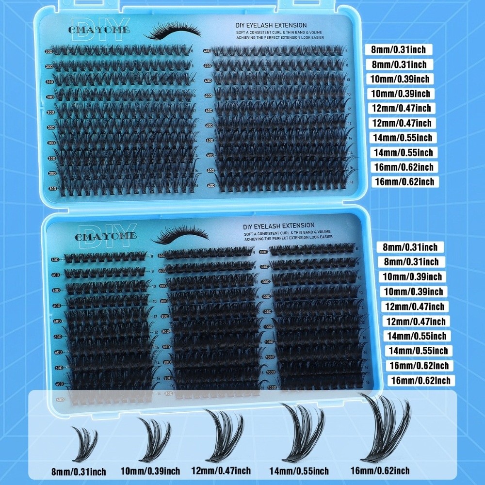 640Pcs 8-16mm Length False Eye – обзор и цена Eyelash Extension Volume Lashes
