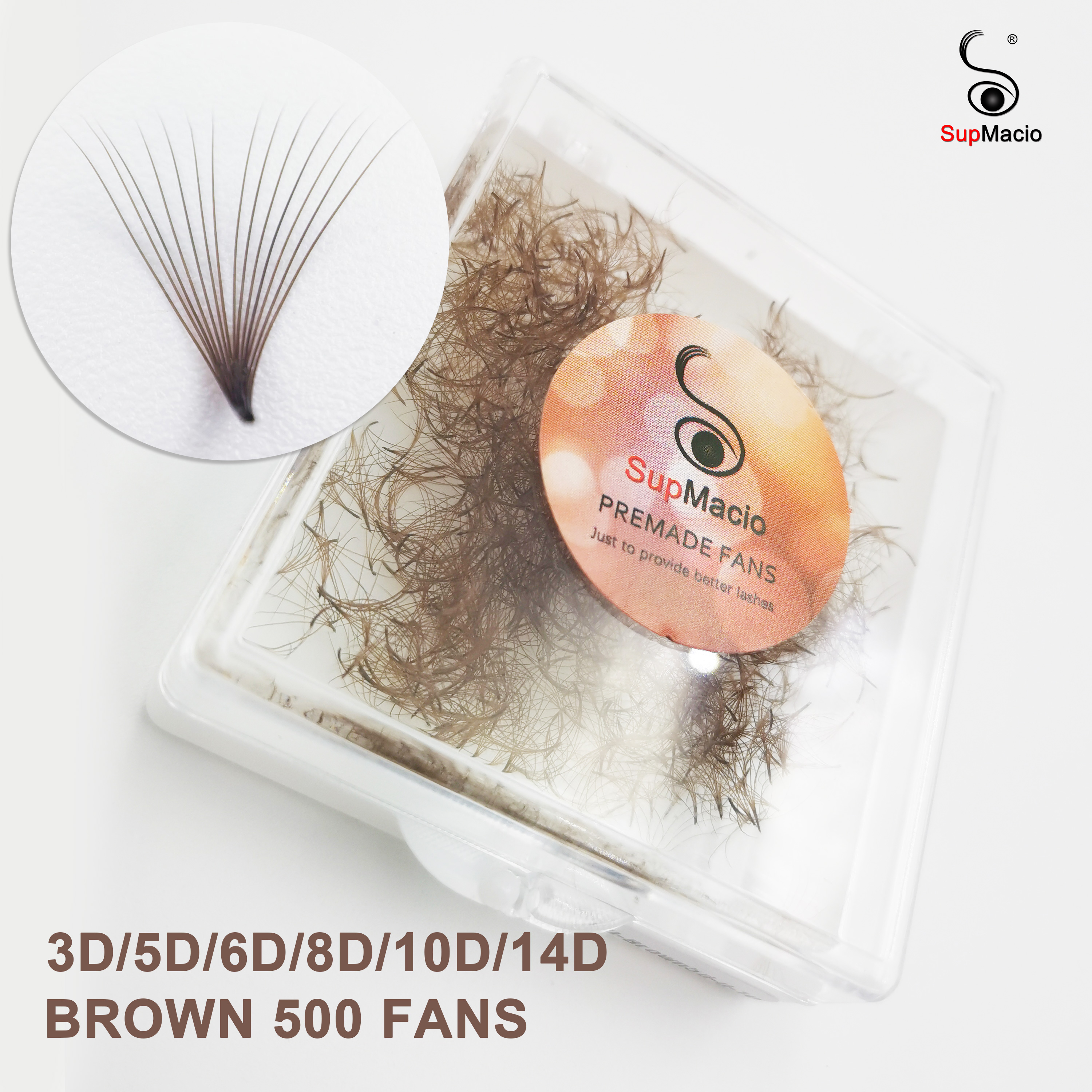 Supmacio Brown Loose Fan Lash  – обзор и цена Eyelash Extension Review