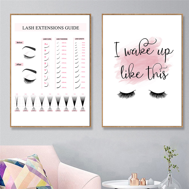 Lash Extensions Guide Poster M – обзор и цена Eyelash Extension Quotes