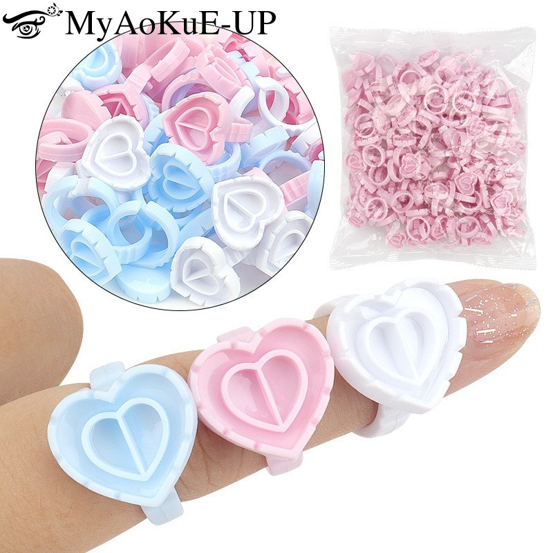 100Pcs Disposable Glue Ring Ho – обзор и цена Eyelash Extension Volume Lashes