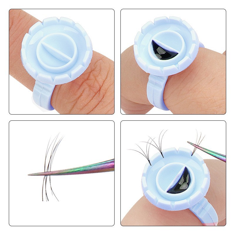 100Pcs Disposable Glue Ring Ho – обзор и цена Eyelash Extension Volume Lashes