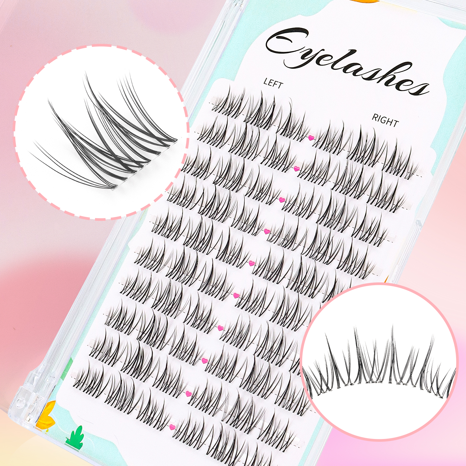 Natural Eyelash Clusters 60pcs – обзор и цена Eyelash Extension Japanese Style