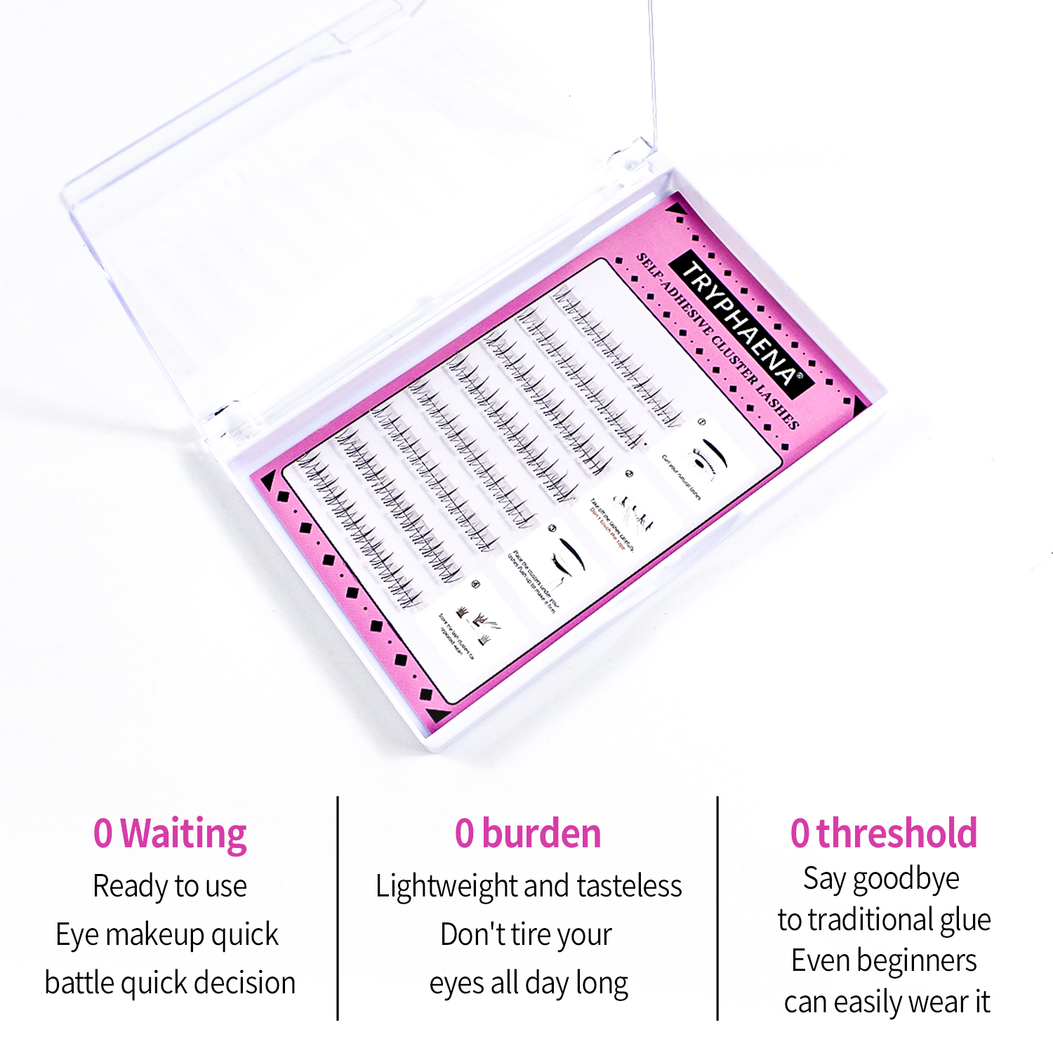 Self Adhesive Bottom Lashes No – обзор и цена Eyelash Extension Korean