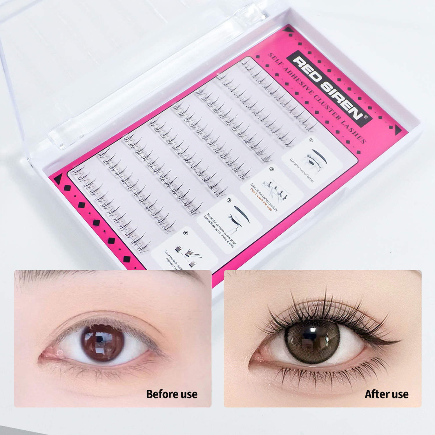Self Adhesive Bottom Lashes No – обзор и цена Eyelash Extension Korean