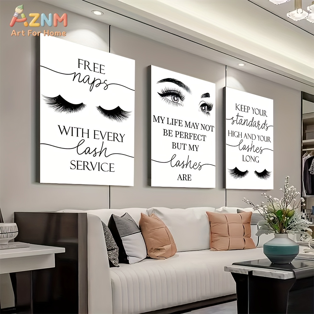3pcs Unframed Beautiful Inspir – обзор и цена Eyelash Extension Quotes