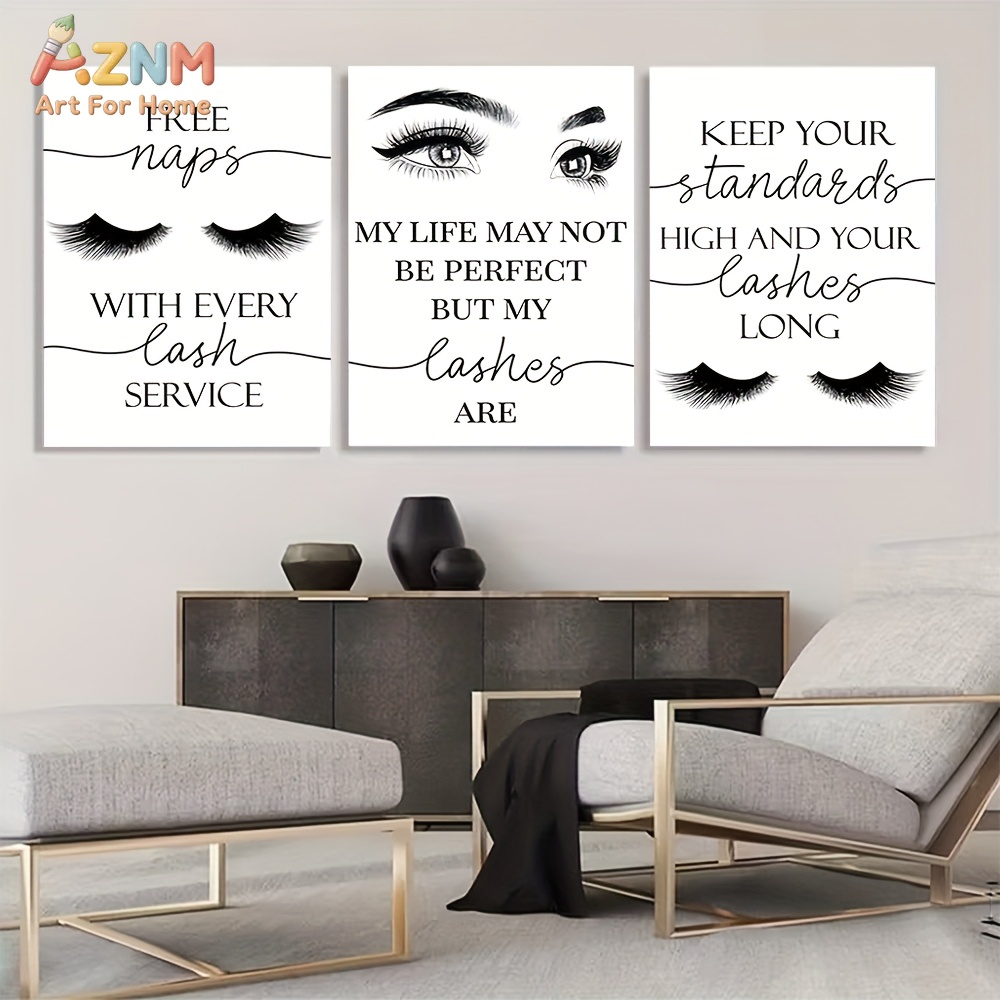 3pcs Unframed Beautiful Inspir – обзор и цена Eyelash Extension Quotes