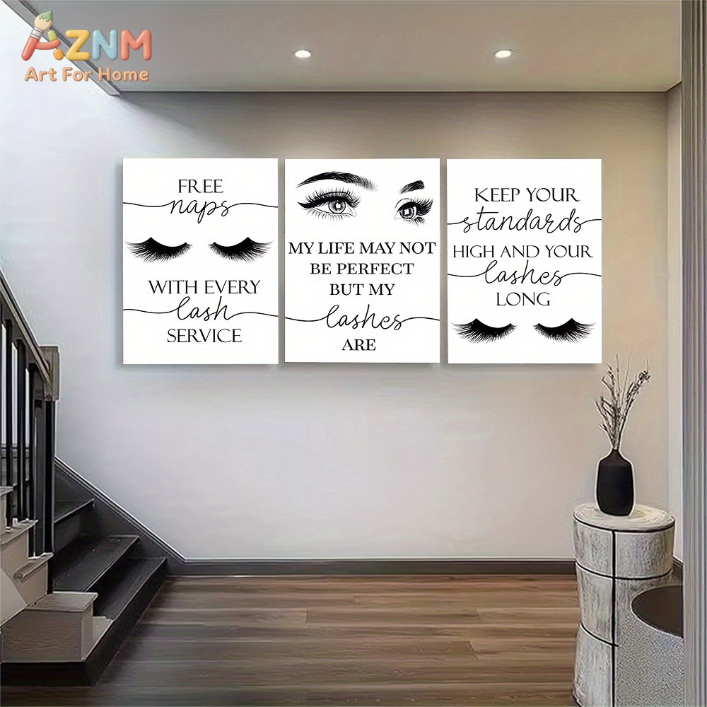 3pcs Unframed Beautiful Inspir – обзор и цена Eyelash Extension Quotes