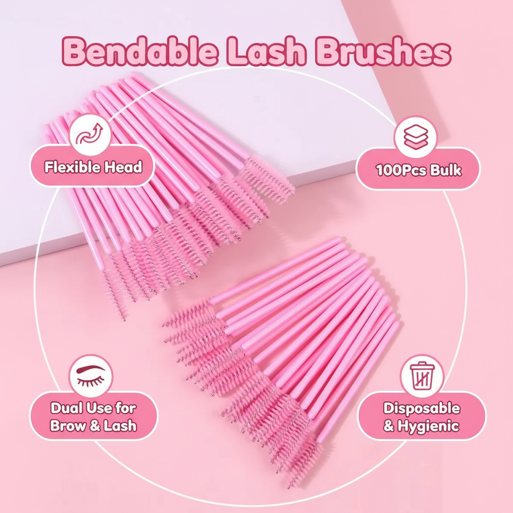 50pcs Disposable Eyelash Brush – обзор и цена Lashes Eyelash Extension