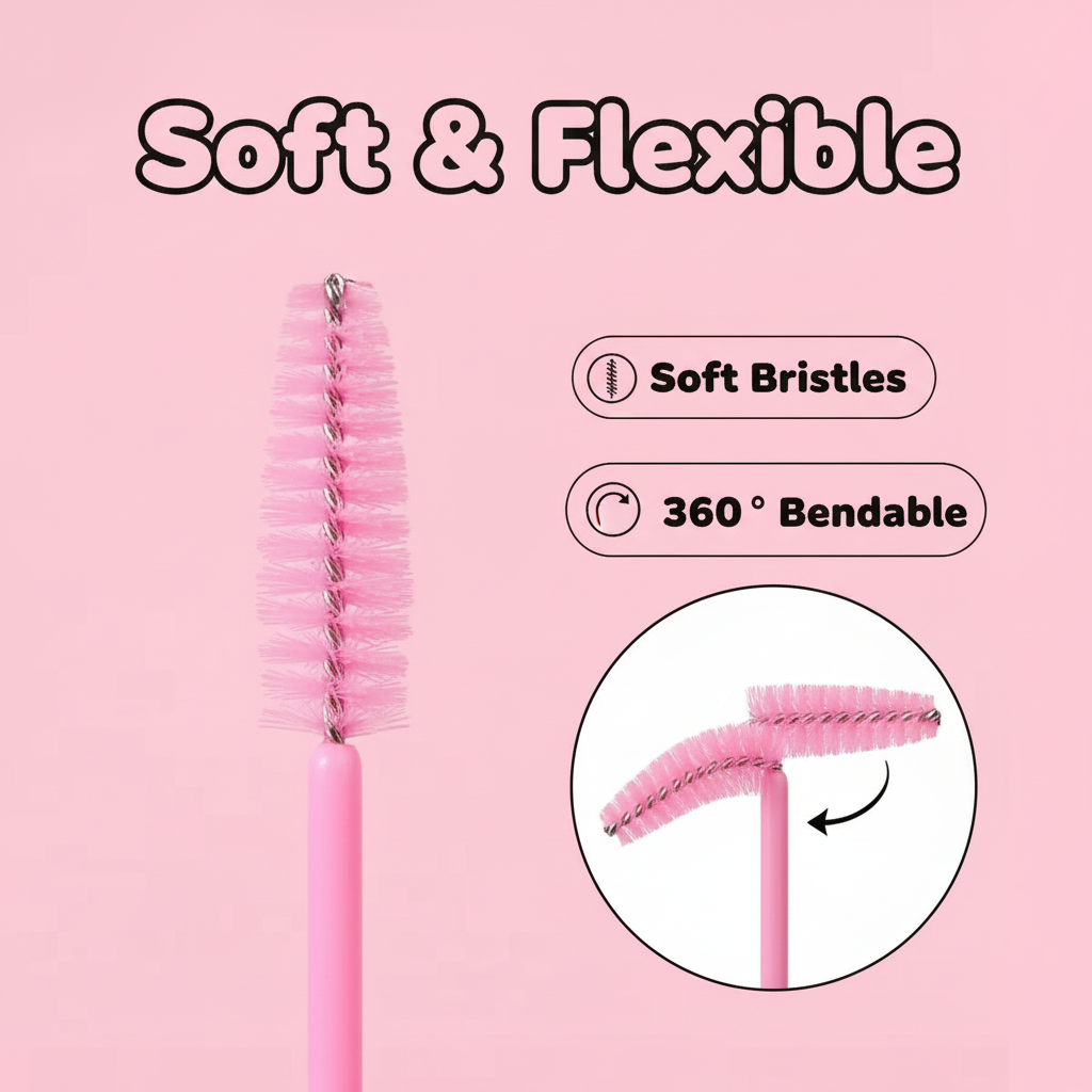 50pcs Disposable Eyelash Brush – обзор и цена Lashes Eyelash Extension