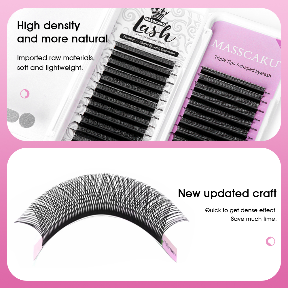 MASSCAKU Hot Selling Natural P – обзор и цена Eyelash Extension Review