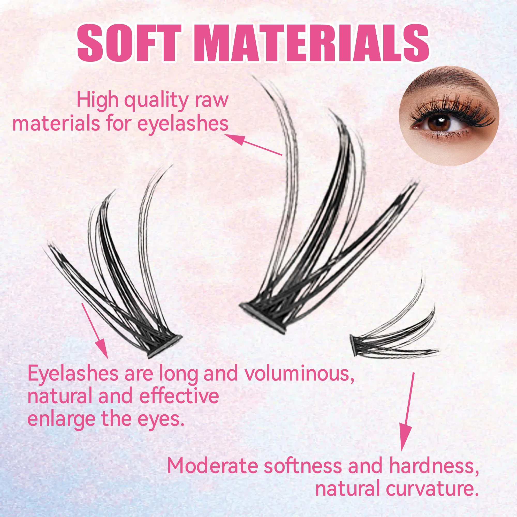 Eyelashes 200 PCS Clusters Las – обзор и цена Eyelash Extension London