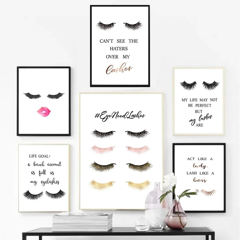 1pc frameless Canvas Painting  – обзор и цена Eyelash Extension Quotes