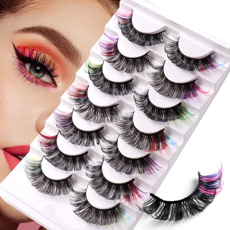 7 Pairs Colorful False Eyelash – обзор и цена Lashes Eyelash Extension
